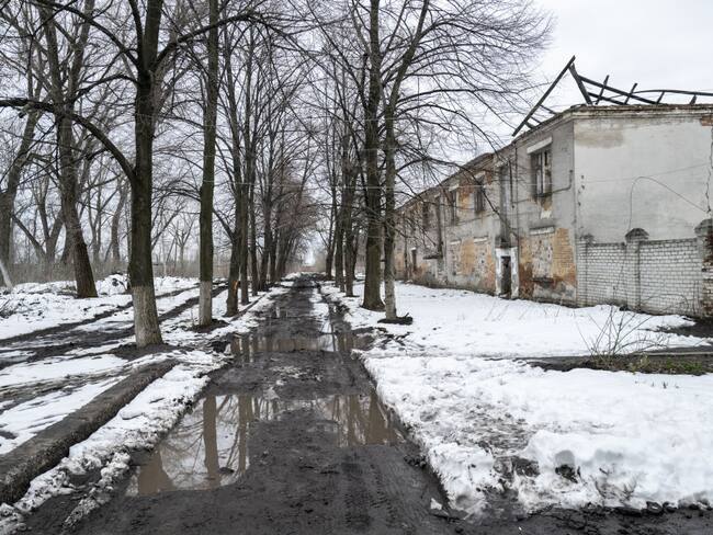 Calles de Bajmut, Ucrania. 02 de abril 2023. Foto: Marek M. Berezowski/Anadolu Agency via Getty Images.