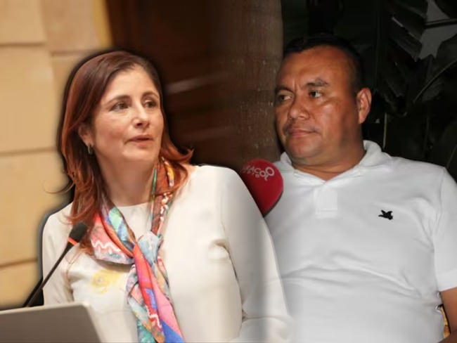 Defensora del Pueblo, Iris Marín, y  alias 'Calarcá'