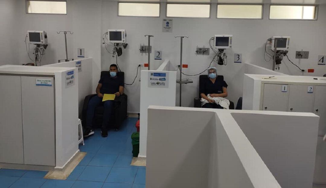 Área de vacunación del Hospital Departamental Santa Sofía