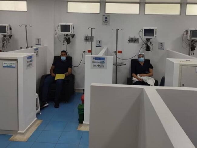 Área de vacunación del Hospital Departamental Santa Sofía