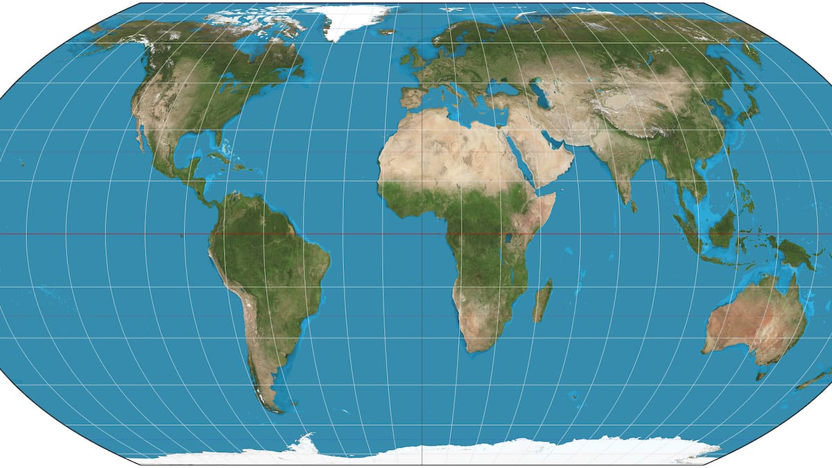 Naciones Unidas adopta resolución que establece un mapa con el tamaño real de los continentes