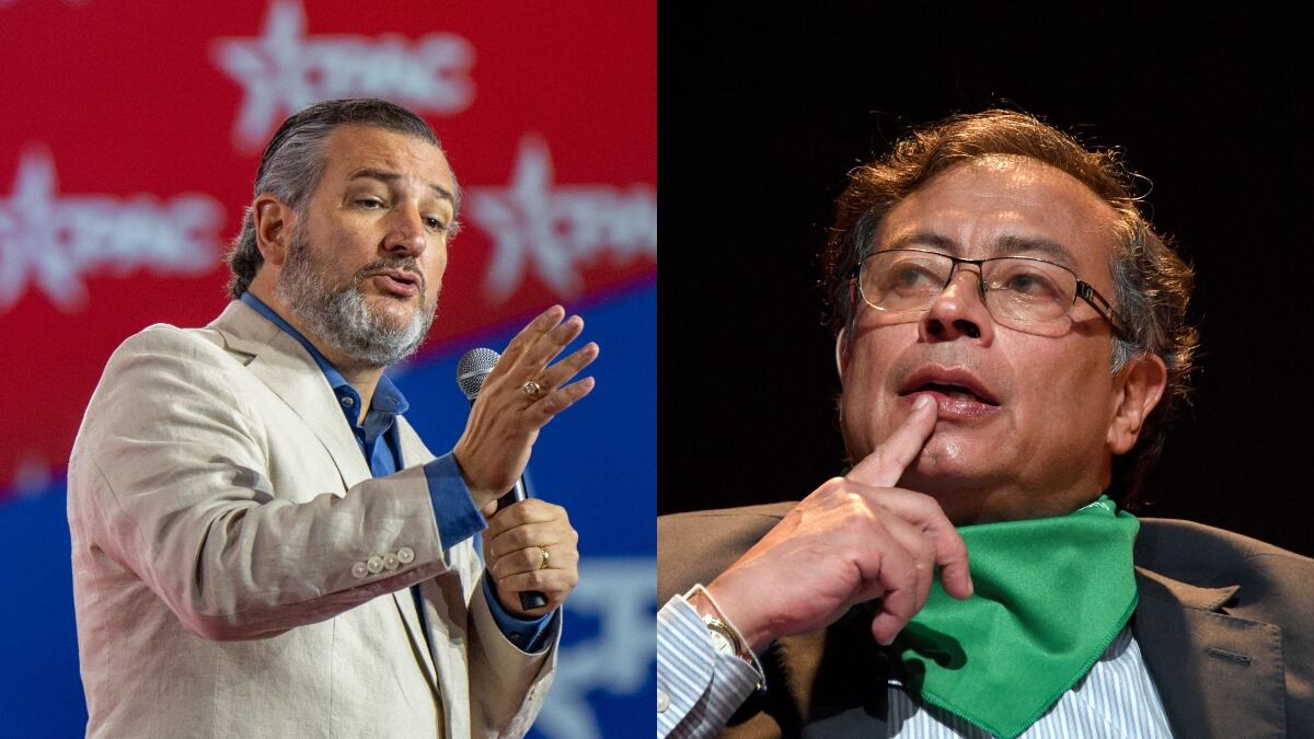El senador republicano, Ted Cruz, y el presidente electo de Colombia, Gustavo Petro. Fotos: Getty Images.