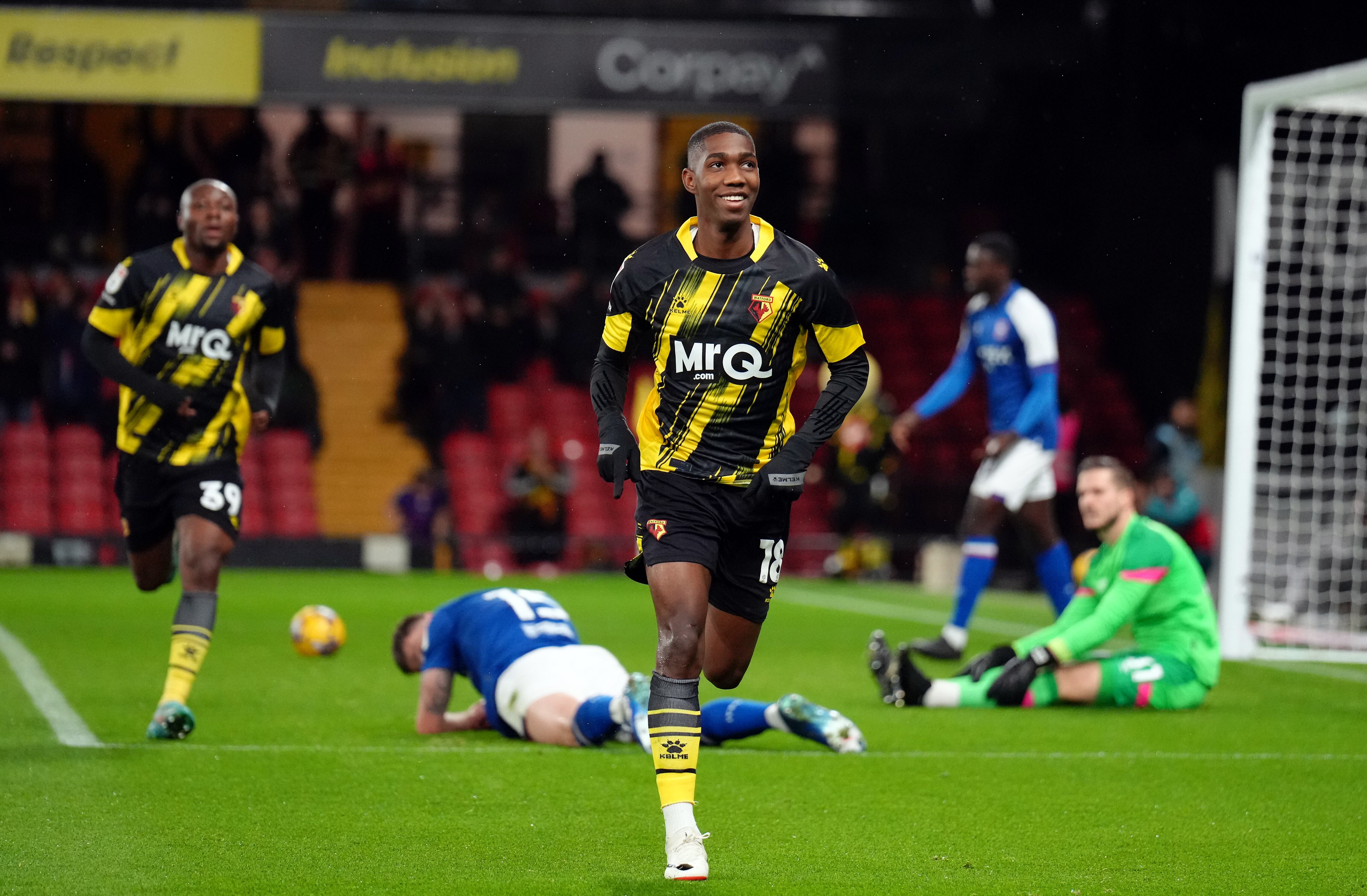 Yaser Asprilla su cuarto gol en la segunda división del fútbol inglés. (Photo by John Walton/PA Images via Getty Images)