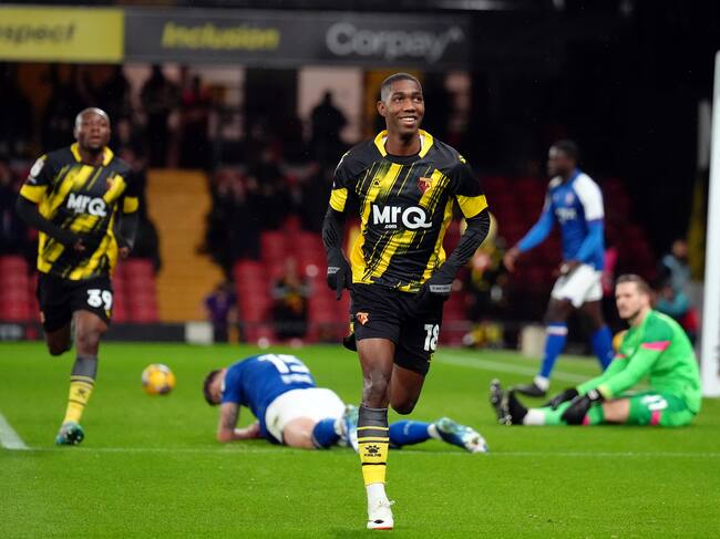 Yaser Asprilla su cuarto gol en la segunda división del fútbol inglés. (Photo by John Walton/PA Images via Getty Images)