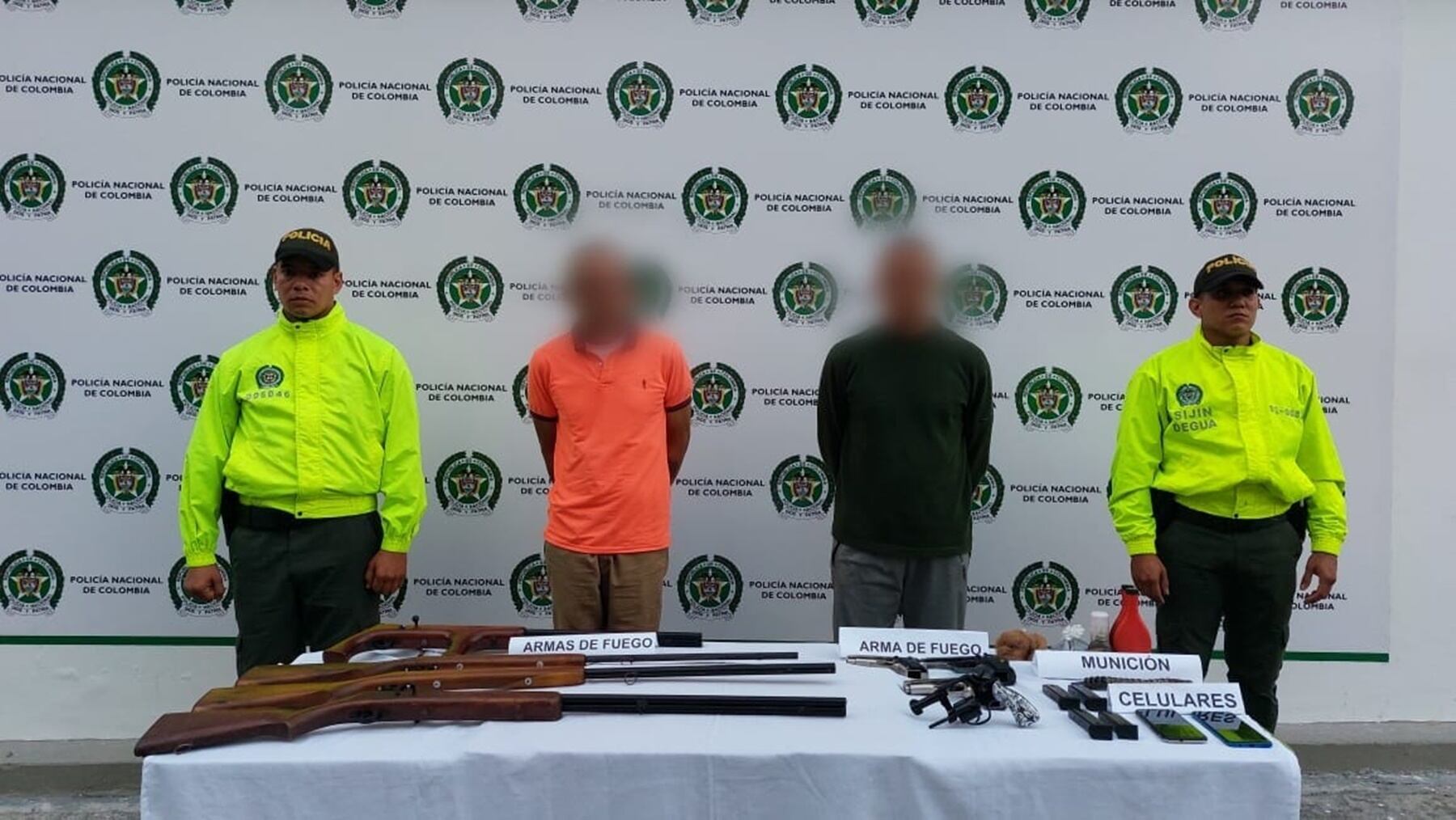 Capturan a dos personas que alquilarían armas