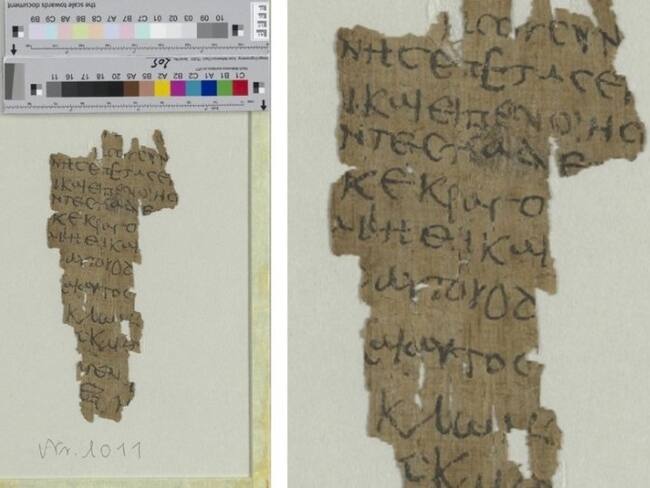 Fragmento del papiro identificado como la copia más antigua del Evangelio de la infancia de Tomás
UNIVERSIDAD HUMBOLDT
19/6/2024