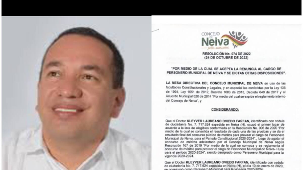 Wilson Díaz Sterling nuevo personero de Neiva