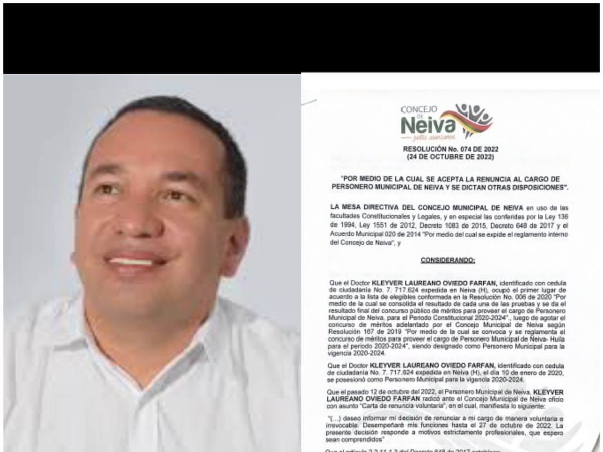 Wilson Díaz Sterling nuevo personero de Neiva
