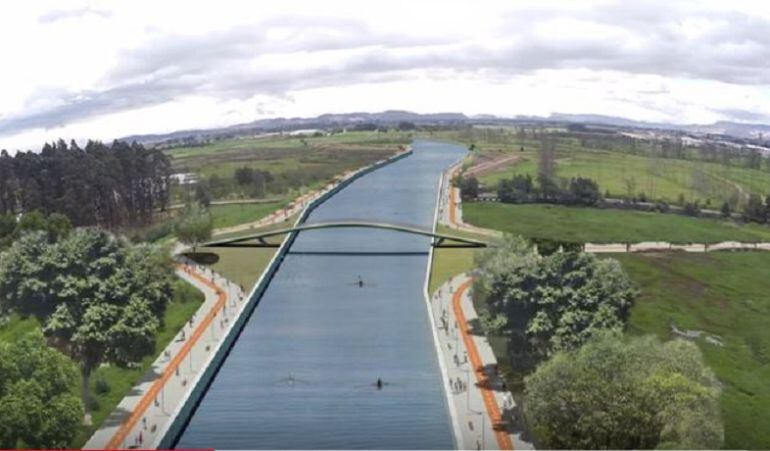Imagen del malecón del río Bogotá que expuso Enrique Peñalosa durante su campaña.