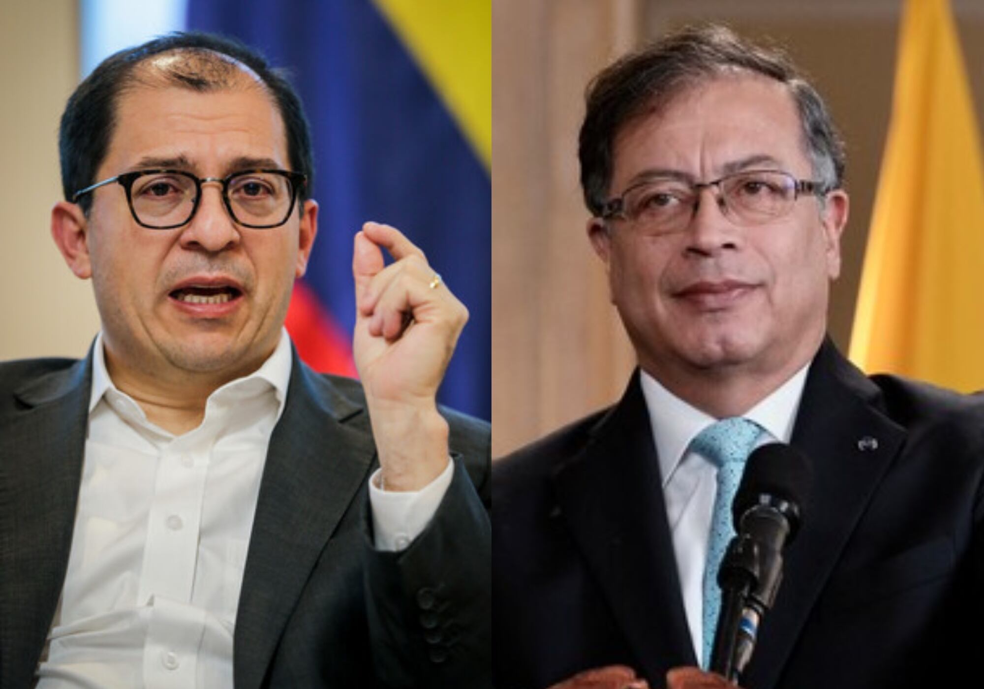 Fiscal Francisco Barbosa y presidente Gustavo Petro. Foto: (Colprensa-Mariano Vimos) / Colprensa (Cortesía presidencia de la República de Colombia)