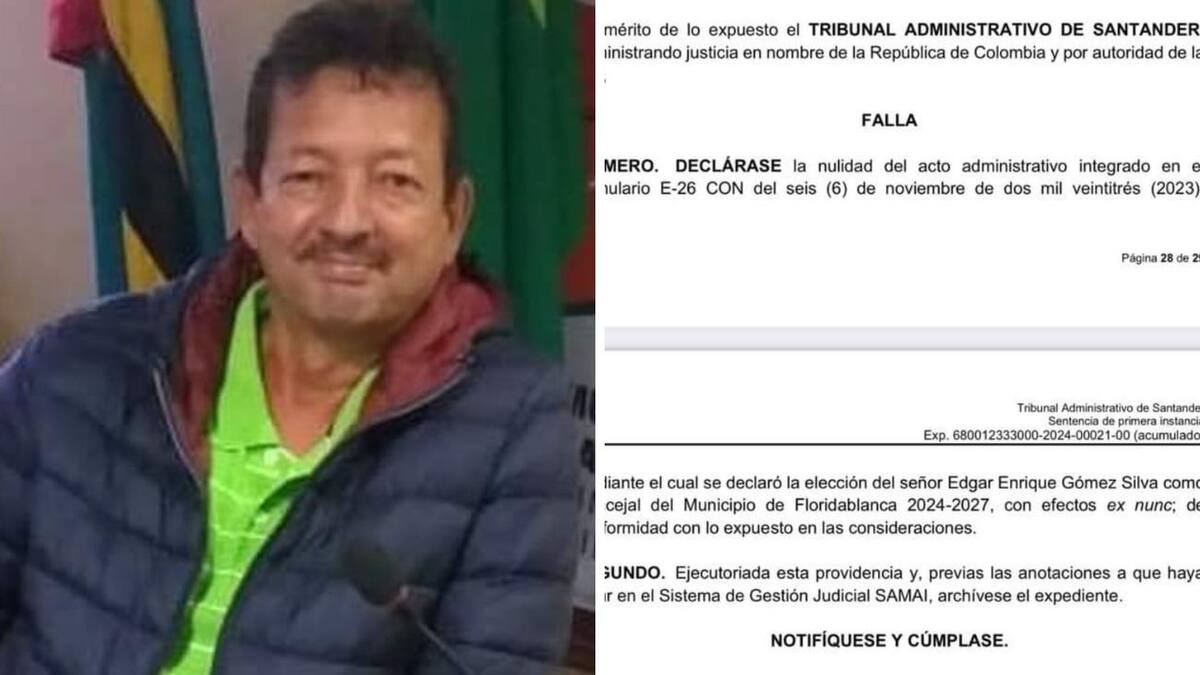 Edgar Enrique Gómez Silva, concejal de Floridablanca.