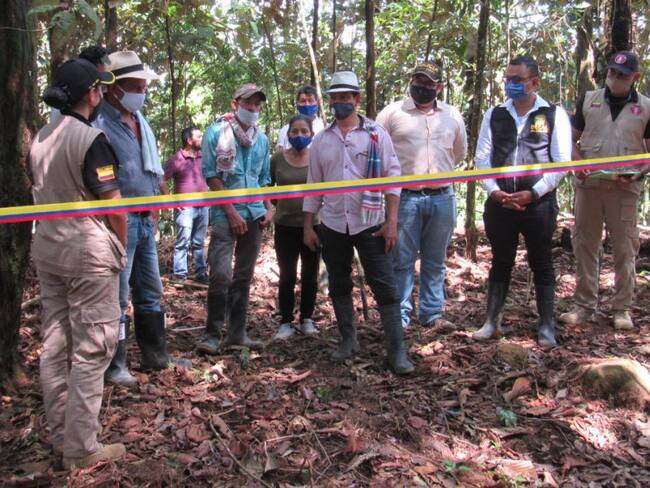 Entrega de territorio libre de minas entipersonal en Norcasia.