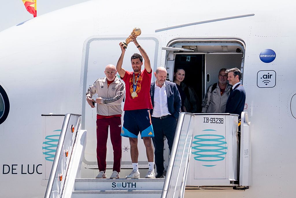 La Selección de España llegó a Madrid para celebrar el título del Mundial 2026: así será su agenda. (Photo By A. Perez Meca/Europa Press via Getty Images)