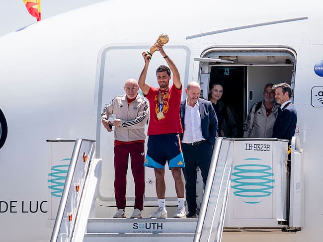 La Selección de España llegó a Madrid para celebrar el título del Mundial 2026: así será su agenda. (Photo By A. Perez Meca/Europa Press via Getty Images)