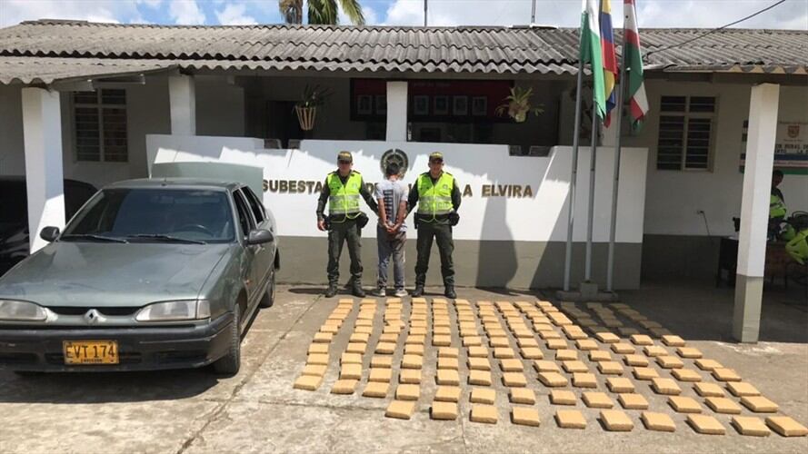 El conductor de 21 años fue capturado y dejado a disposición de la Fiscalía General de la Nación. Foto: Policía Nacional