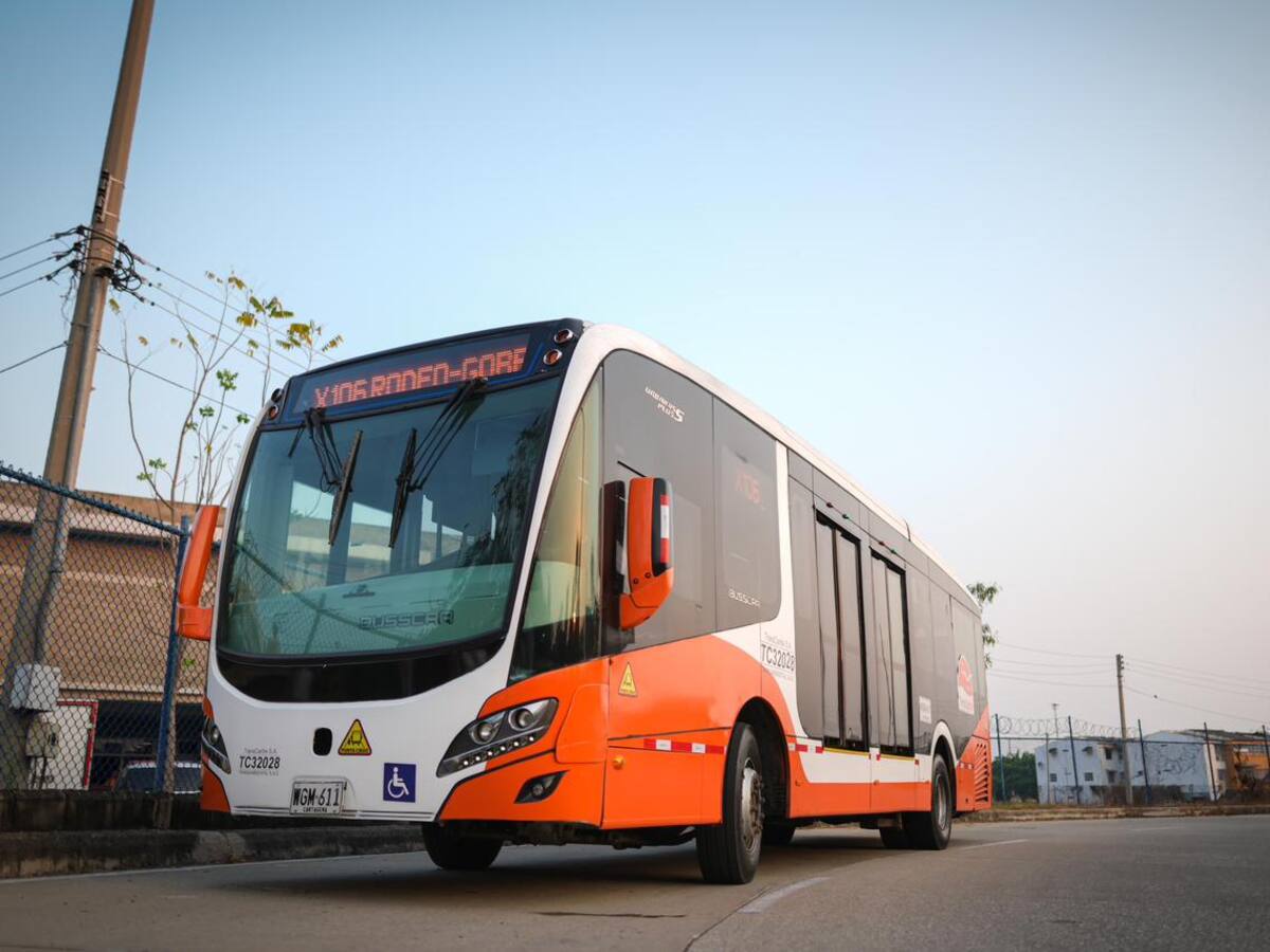Transcaribe realiza precisiones sobre bus pinchado en Patio Portal