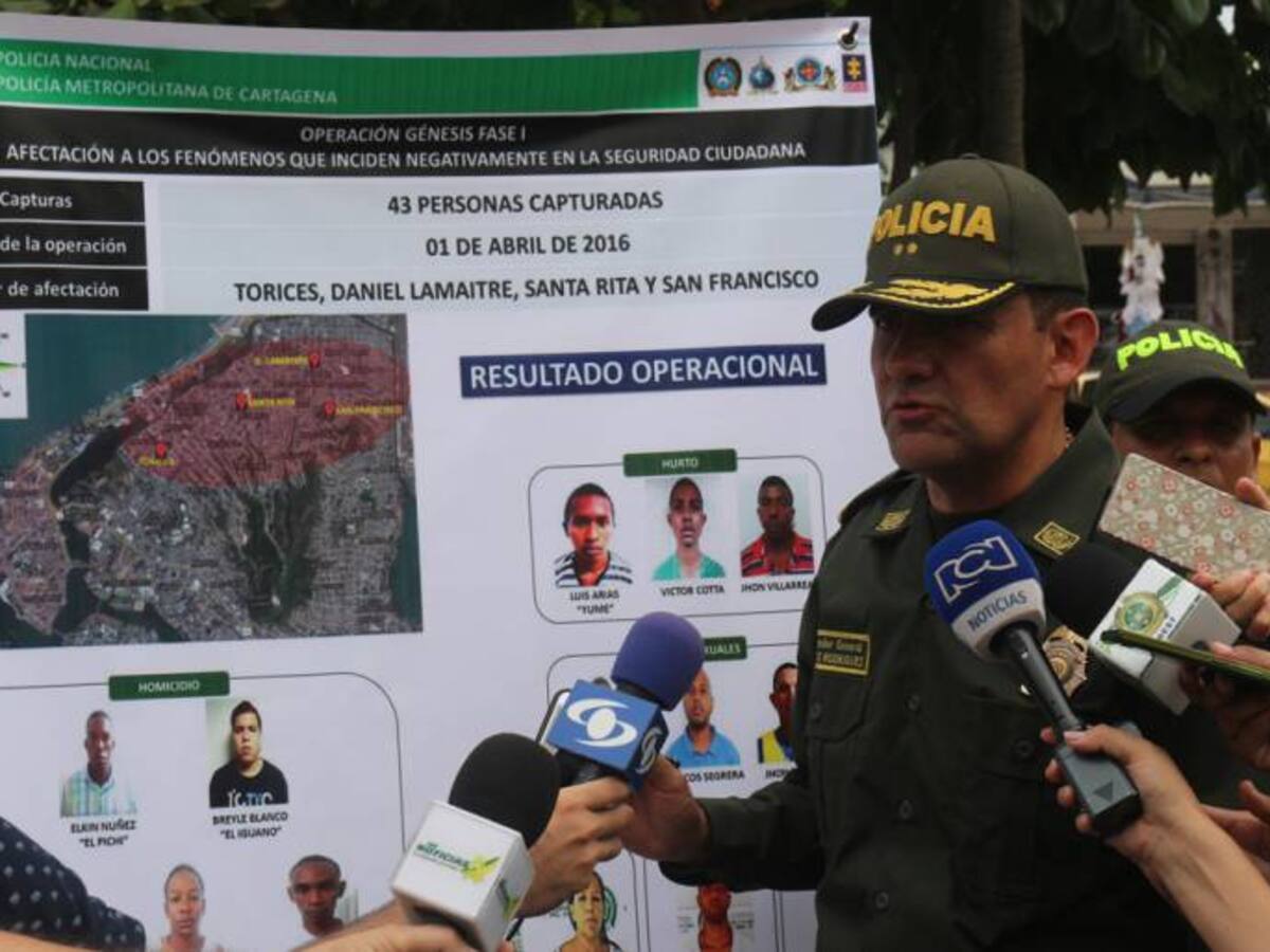 41 presuntos delincuentes fueron capturados por la Policía Metropolitana de Cartagena