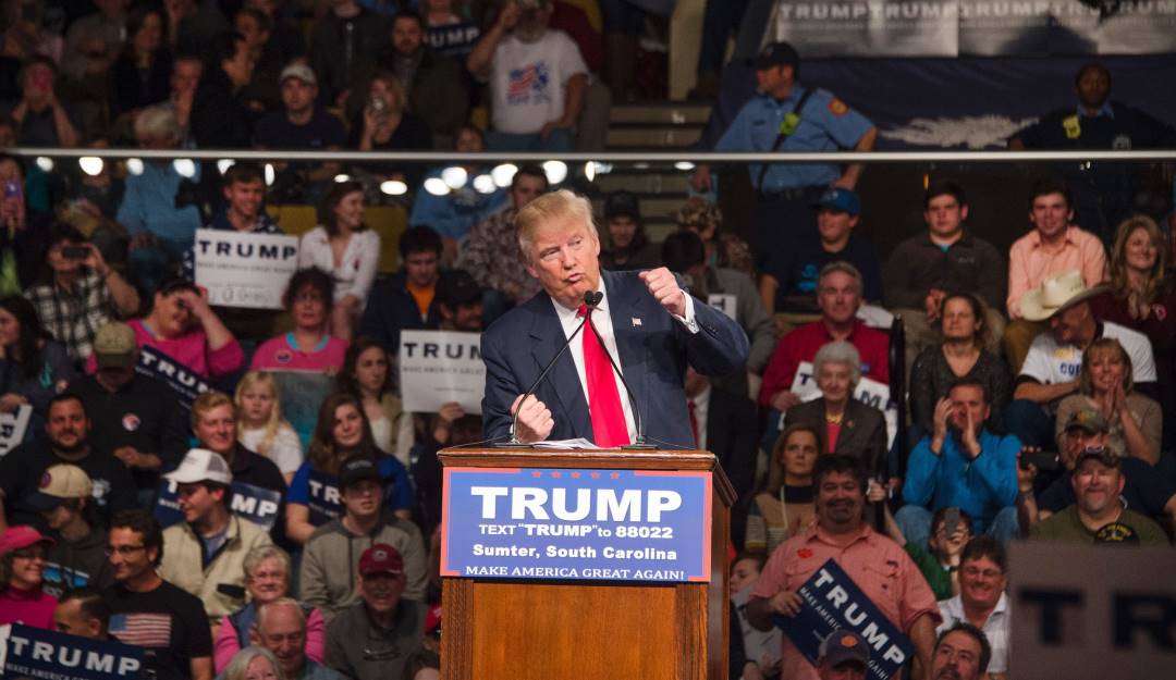 El expresidente Donald Trump durante una reunión política.               Foto: Getty 
