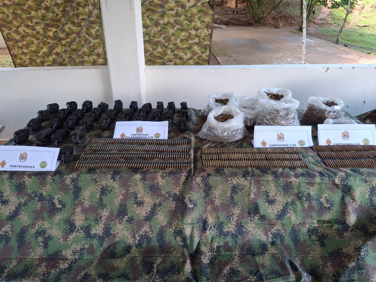 Material incautado. Foto: Ejército Nacional.