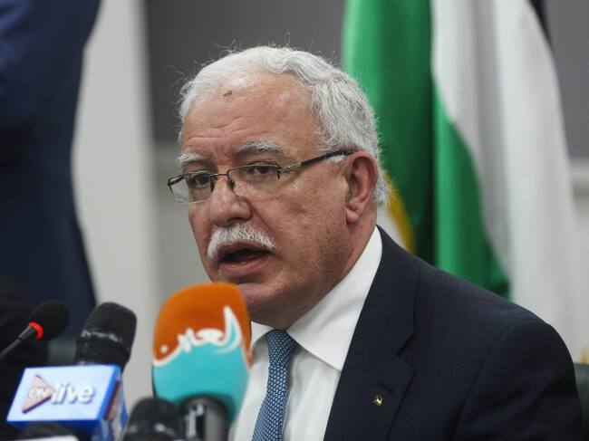 El ministro palestino de Relaciones Exteriores, Riyad al-Maliki, (Photo by Fayed El-Geziry/NurPhoto via Getty Images)