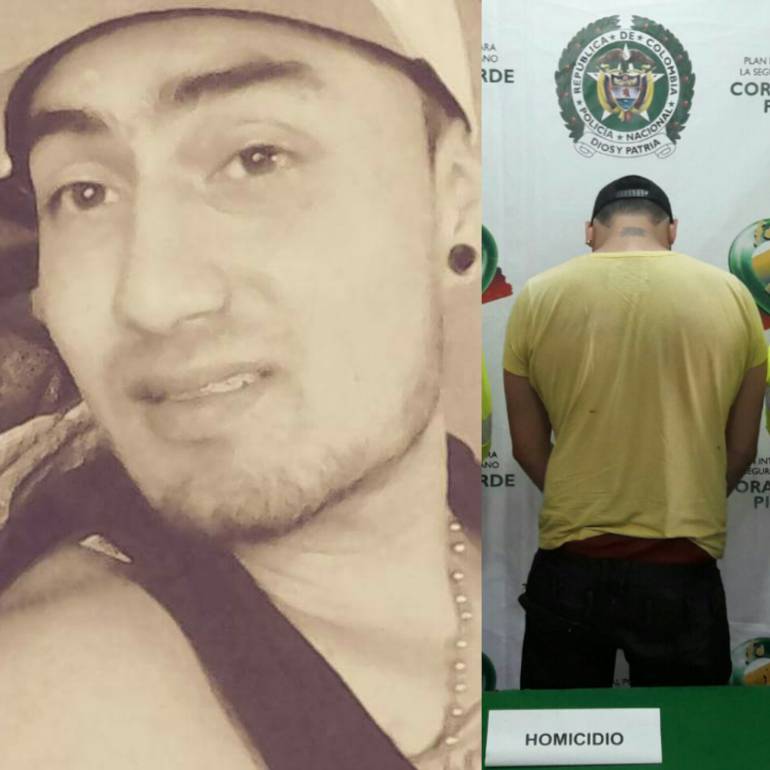 Jhon Faber Muñoz Rivera (izq) el joven asesinado. A la derecha el agresor, quién está detenido y debe responder por el homicidio de su hermano.