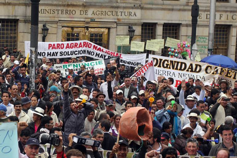 Marcha diciembre del 2013. La marcha de la Dignidad Agropecuaria