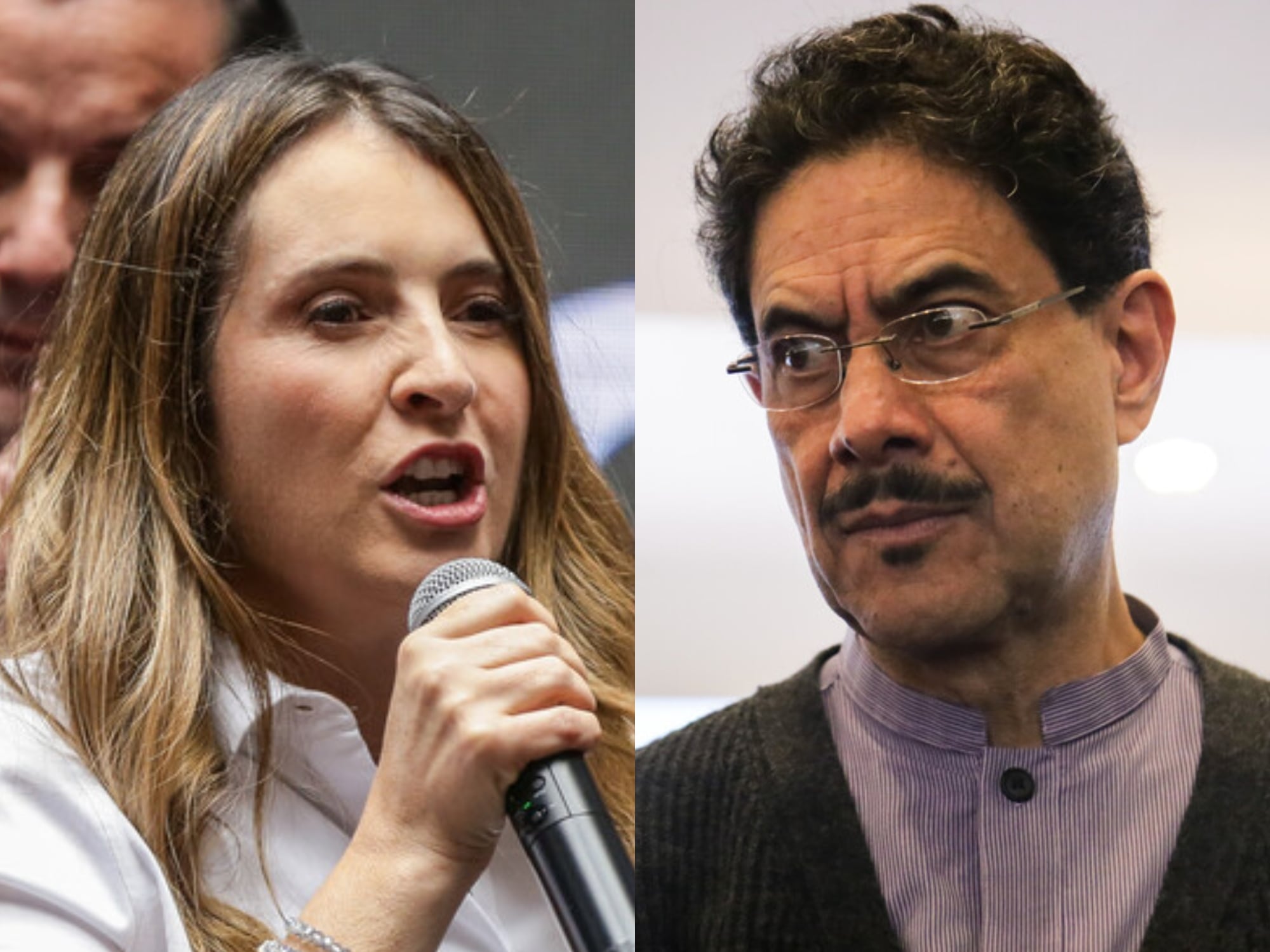 Paloma Valencia e Iván Cepeda. Fotos: (Colprensa - Catalina Olaya)