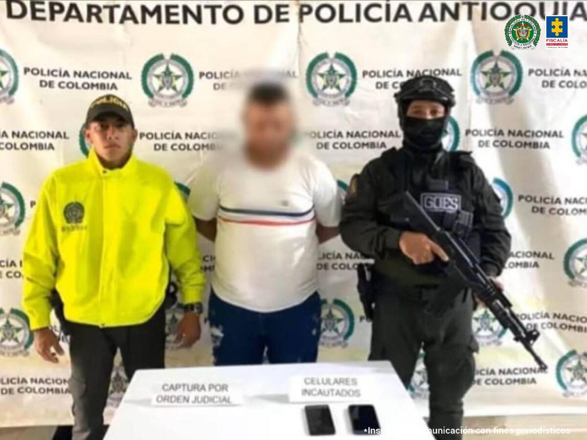 Capturaron a alias ‘Montiel’, jefe de sicarios del Clan del Golfo, en Segovia, Antioquia