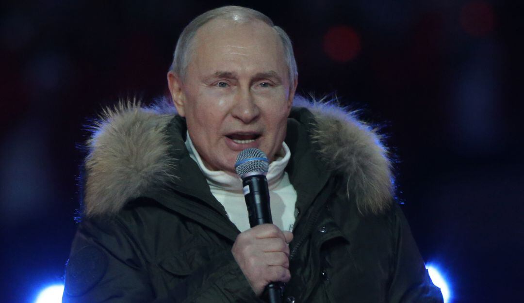 Vladimir Putin en un evento público en Moscú