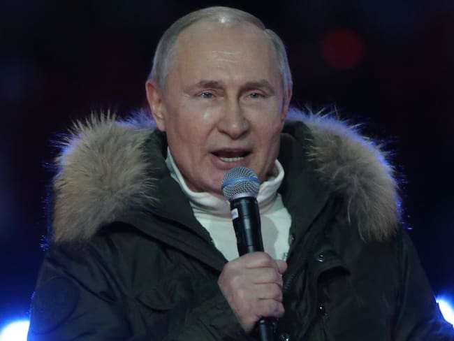 Vladimir Putin en un evento público en Moscú 