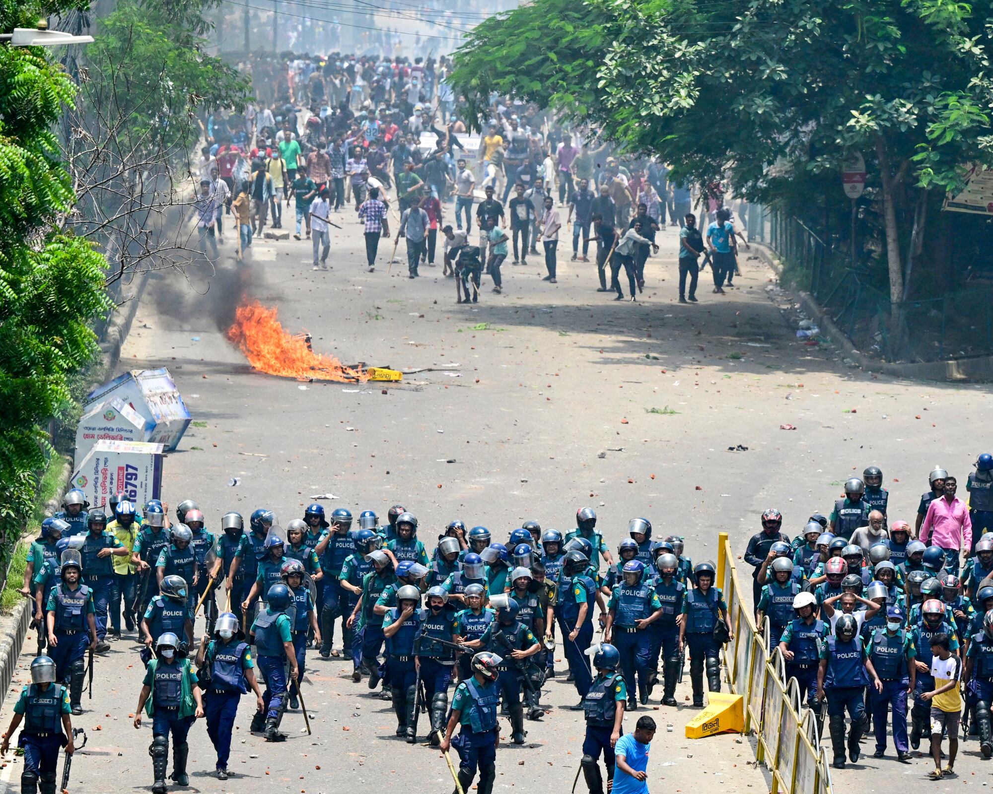 Protestas en Bangladesh.
(Foto: Getty / Caracol Radio)