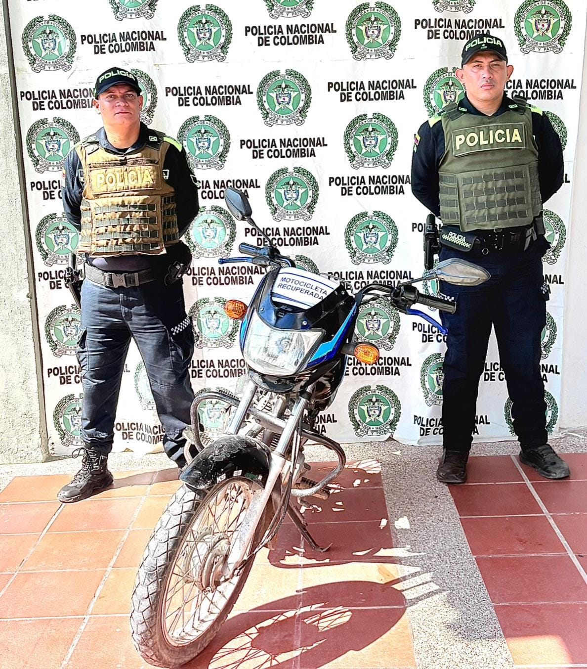 Moto recuperada. // Policía de Bolívar
