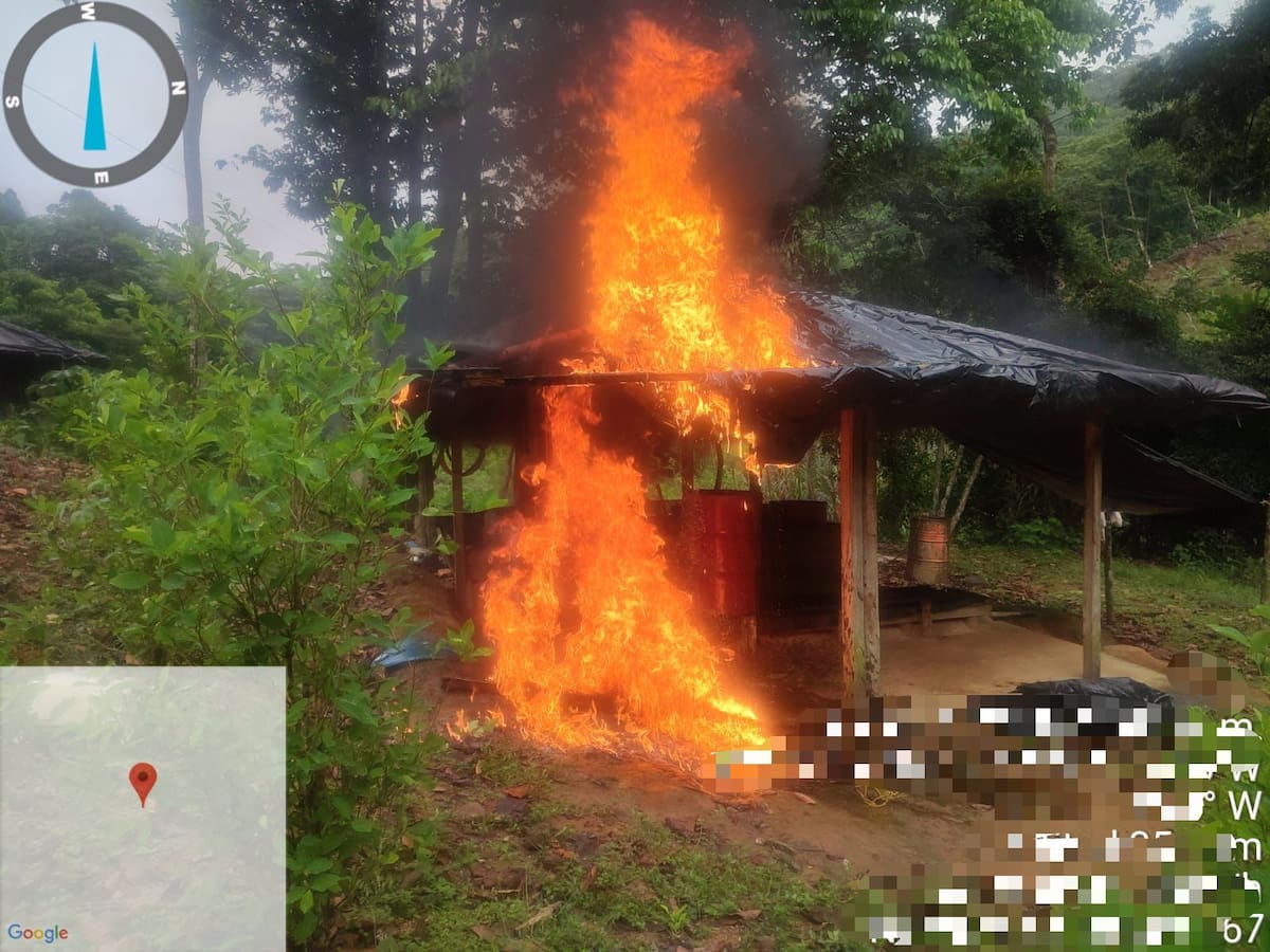 El Ejército destruyó seis laboratorios de cocaína del Clan del Golfo