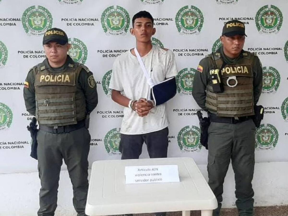 Hombre atropelló a un policía y fue capturado en Magangué