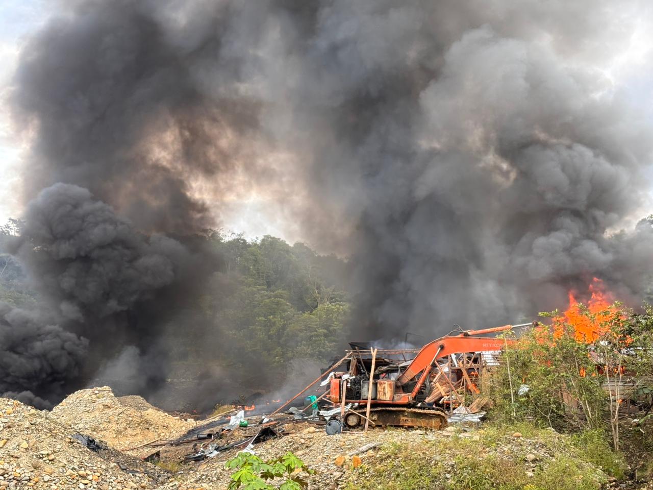 Operativos contra la minería ilegal en Chocó. Foto: Séptima División.
