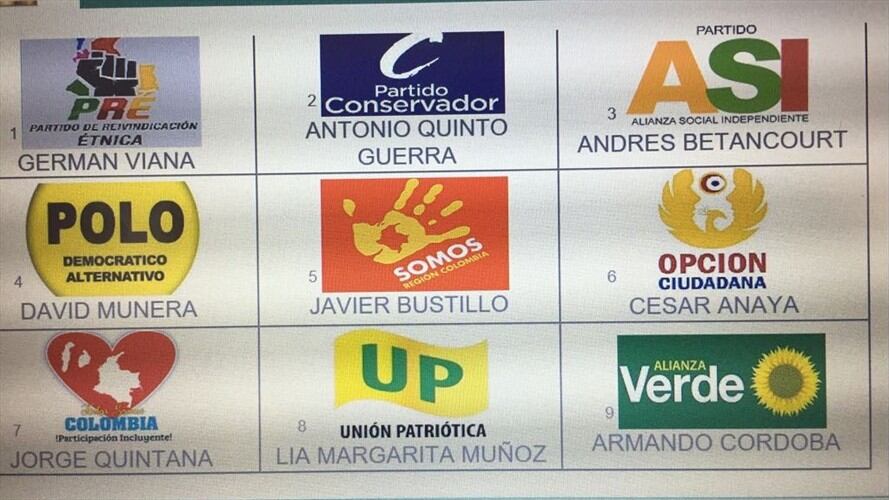Quedó definido el tarjetón electoral para elecciones atípicas en Cartagena, que se celebrarán el próximo 6 de mayo. Foto: Antonio Canchila (W Radio)