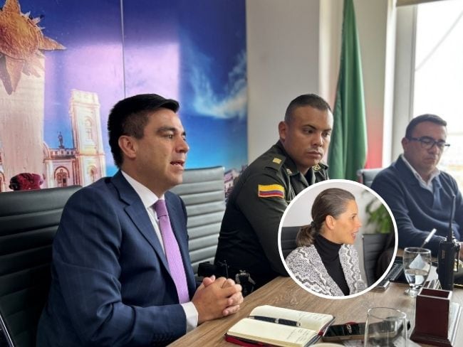 El alcalde de la ciudad (a la izquierda) está trabajando en la transición de vehículos de tracción animal a vehículos eléctricos. Imagen | Caracol Radio