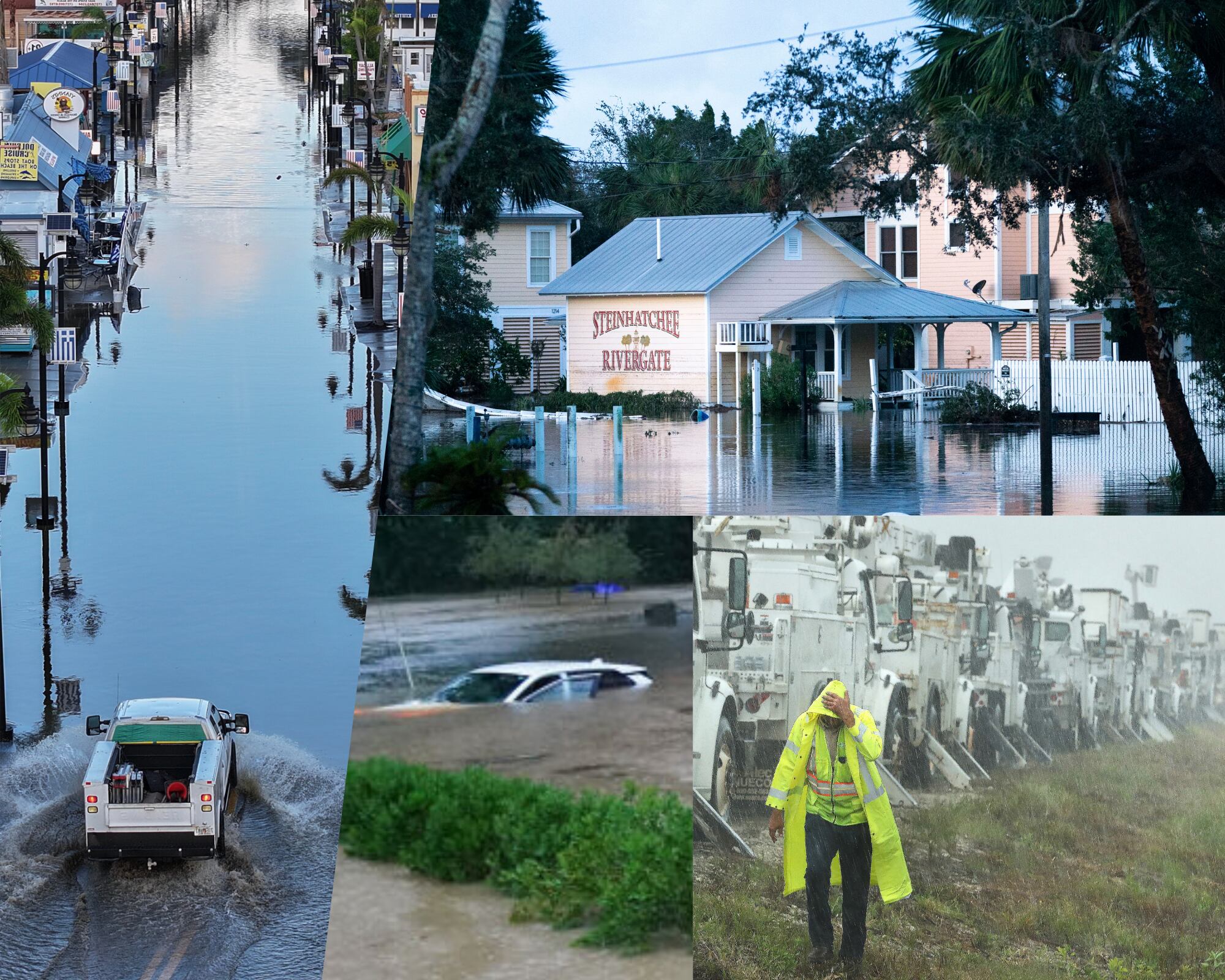Efectos del ciclón Helene en su paso por Estados Unidos.
(Foto: Caracol Radio / Getty )