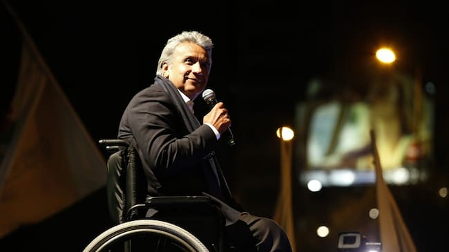 Santos felicitó a Lenin Moreno, virtual ganador en Ecuador. Foto: Getty Images