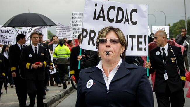 Huelga de pilotos de Avianca. Foto: Colprensa