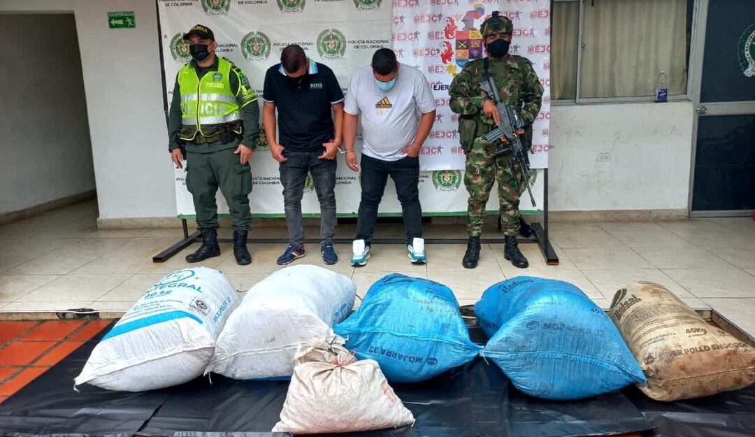 El cargamento avaluado en 103 millones de pesos habría sido adquirido en el departamento del Cauca.