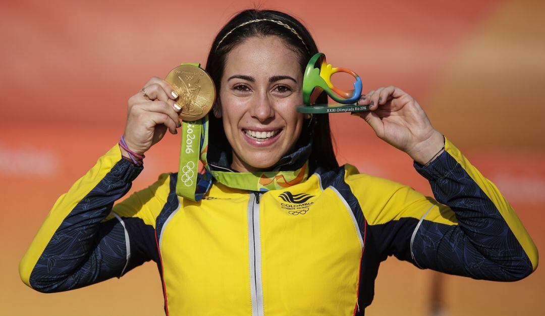 Mariana Pajón, única deportista colombiana que ha ganado dos medallas de oro.