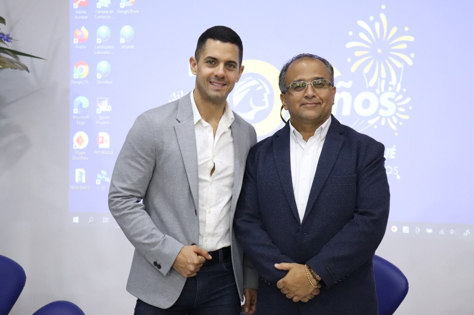 Sebastián Díez, director ejecutivo de Inexmoda y Brian Bulla, presidente ejecutivo de la Cámara de Comercio de Ibagué