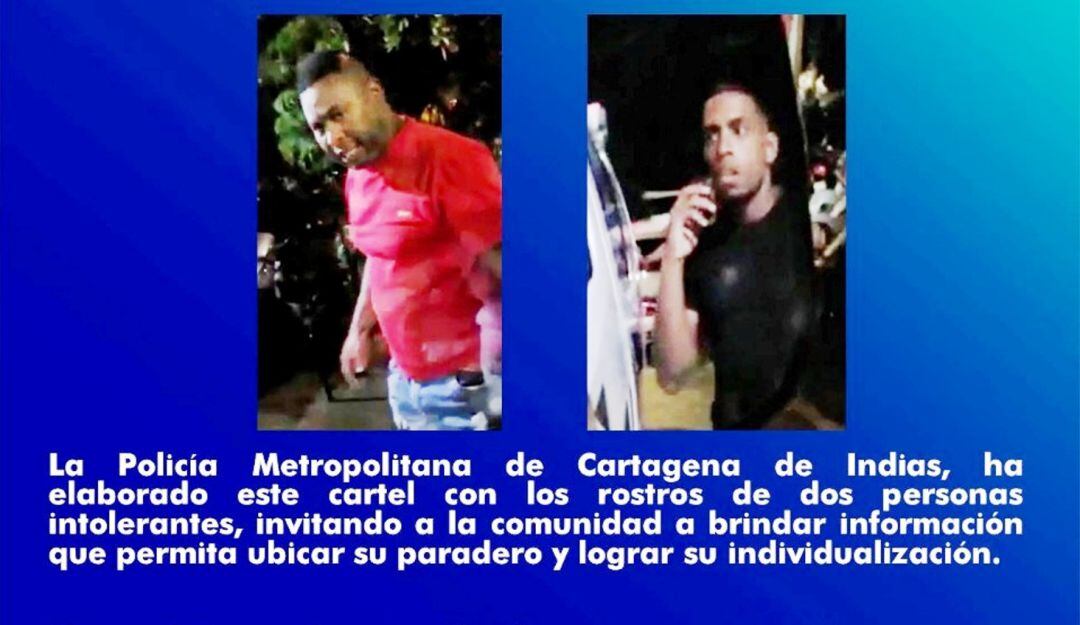 Con un cartel la Policía Metropolitana de Cartagena pretende ubicarlos