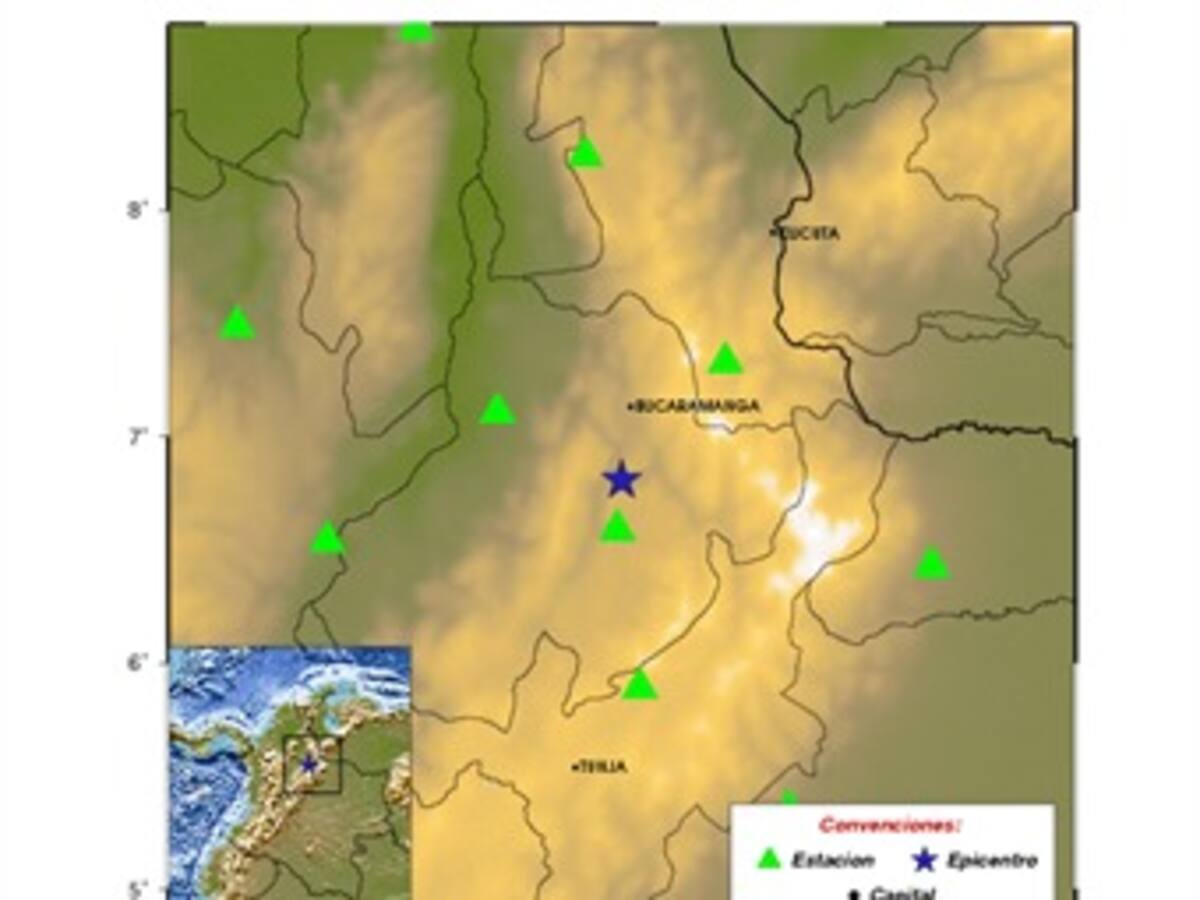 Sismo de 5.3 magnitud Richter en Los Santos, Santander