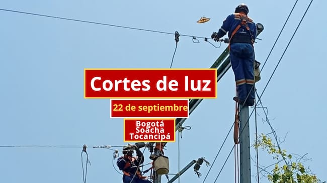 Cortes de luz en Bogotá y municipios aledaños este 22 de septiembre | Enel Colombia
