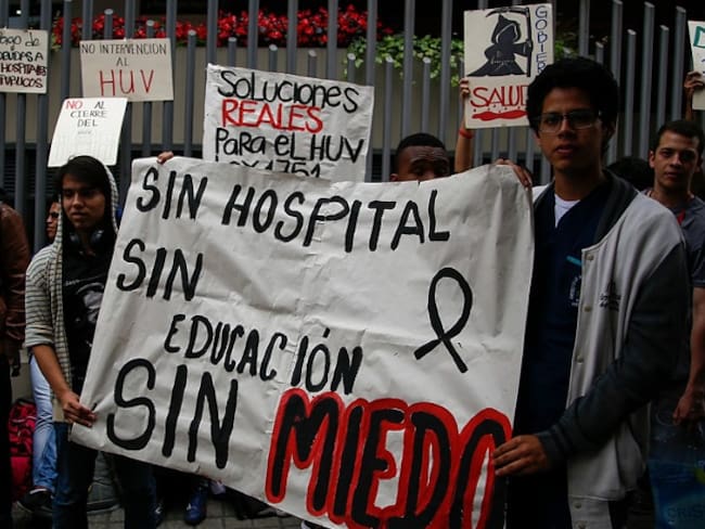 Protestas en el Hospital Universitario del Valle