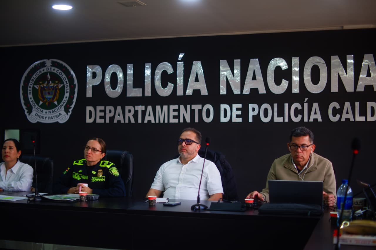 Puesto de mando unificado en Caldas. Foto: Gobernación de Caldas.