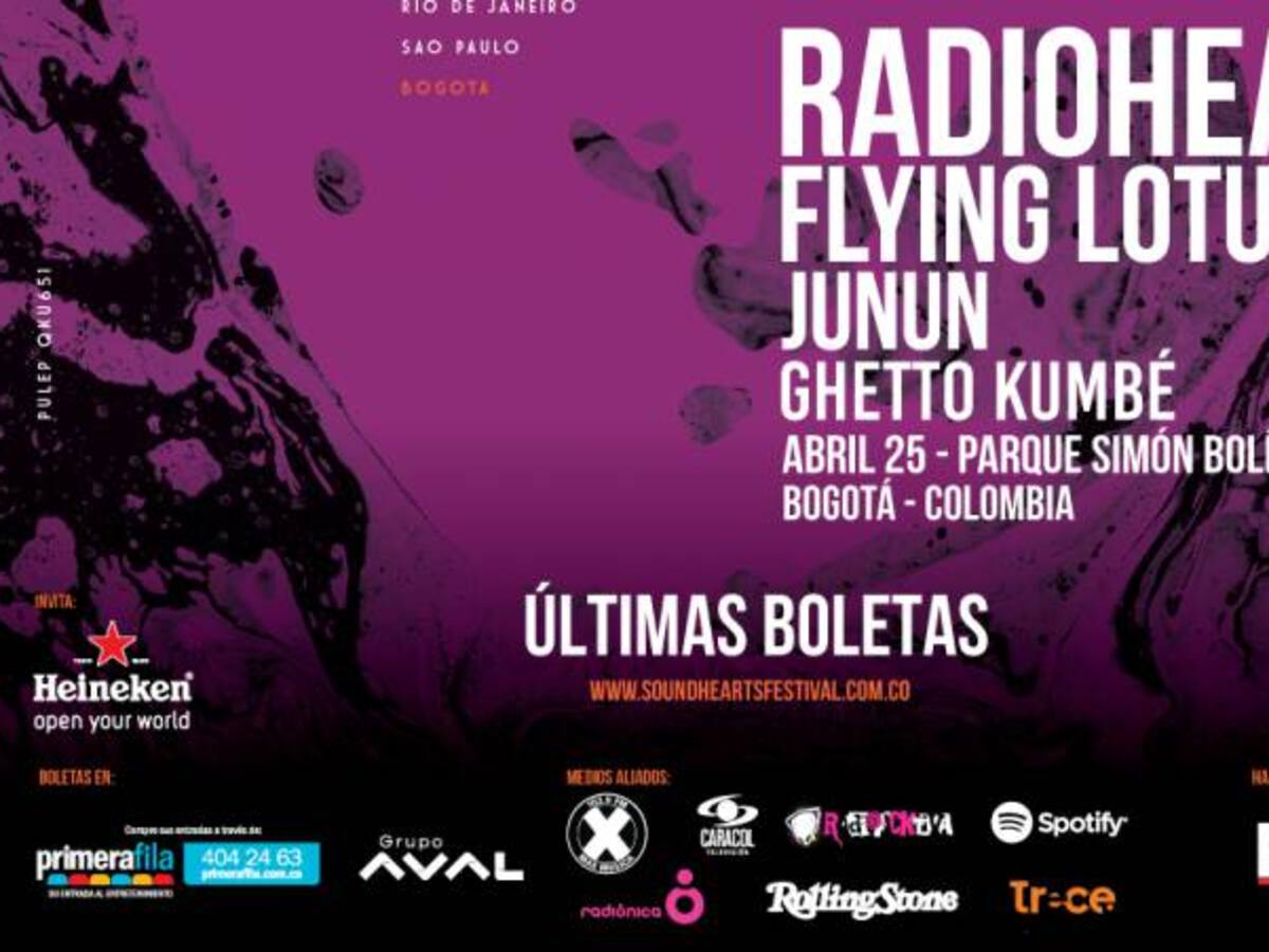 Cambian el lugar del concierto de Radiohead en Bogotá