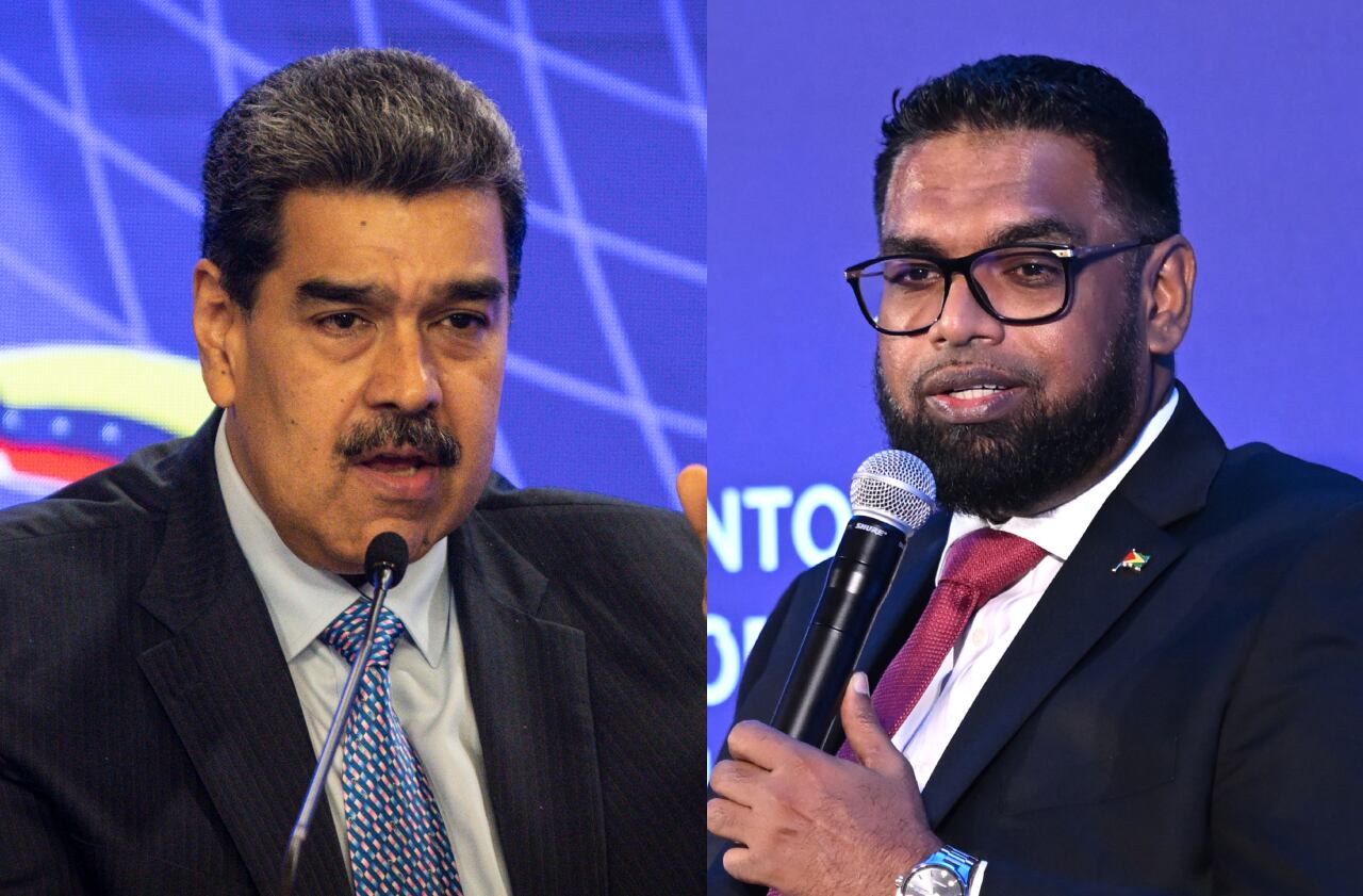 Nicolás Maduro, presidente de Venezuela y Irfaan Ali, presidente de Guyana | Fotos: GettyImages